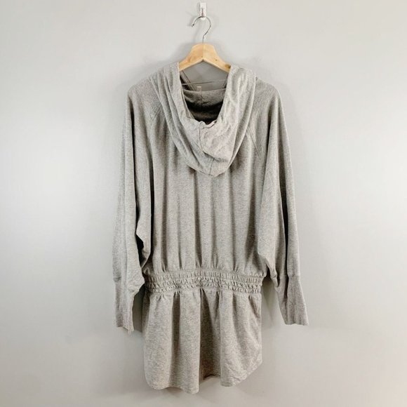 Revolve Free People FP Movement Circuit Tunic Grey Cotton Smocked Sweatshirt L - Picture 10 of 14
